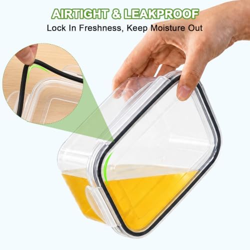 Fruit Storage Containers for Fridge, Airtight & Leakproof, 3 Pack