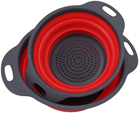 8 Pack Folding Drain Basket – Collapsible Colander for Fruit and