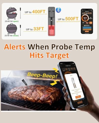 ±0.5°F Accurate Wireless Meat Thermometer