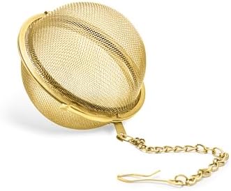 Pinky Up Gold Metal Ball Tea Infusers for Loose Tea - Stainless Steel