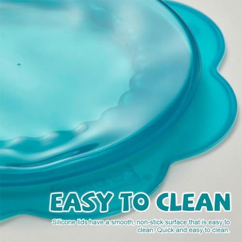 Silicone Stretch Lids, 3-Piece Petal-Shaped Bowl Covers