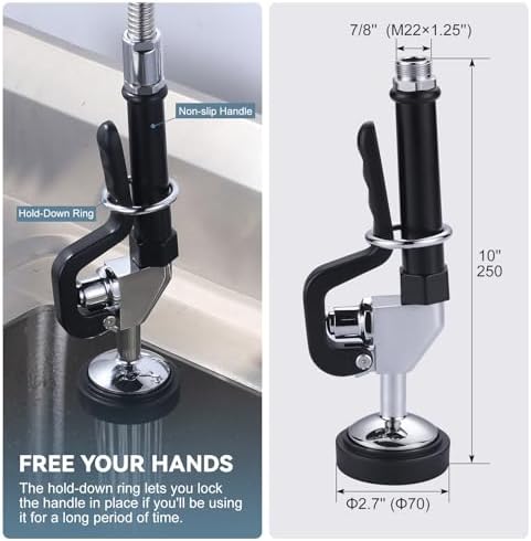 Commercial Sink Sprayer Head, 7/8"-20UNEF, Chrome