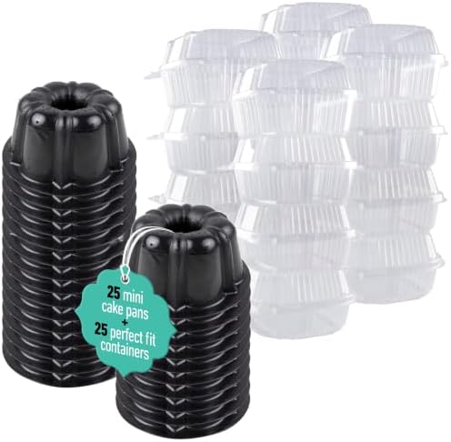 O’Creme Bakeable Plastic Mini Cake Pan with Container - Baking Pan