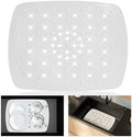 Home Basics Kitchen Sink Mat, White, 11" x 13"