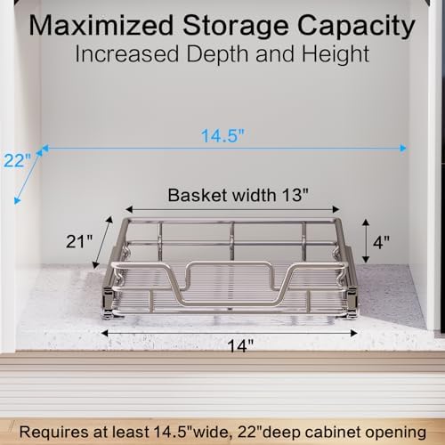 Kitchen Cabinet Pull Out Shelf and Drawer Organizer Slide Out Pantry