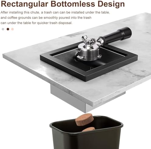 Bottomless Knock Box Espresso, Embedded Coffee Knock Box, Stainless