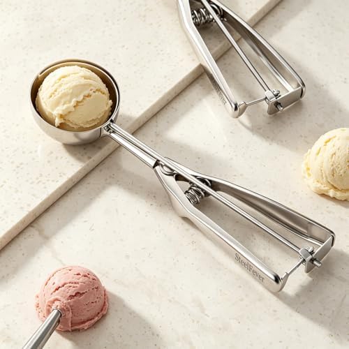 3 Pcs 3 Size Cookie Scoop Set Stainless Steel Ice Cream Scoop
