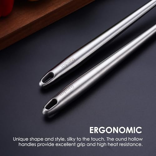 17′′ Wok Spatula and Ladle, Skimmer Spoon - 304 Stainless Steel Wok