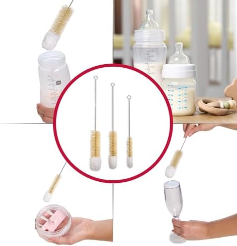 HIC Kitchen Soft-Tip Cleaning Brushes, Non-Scratch Microfiber with
