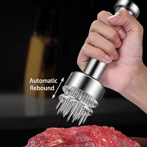Stainless Steel Meat Tenderizer, 21 Sharp Needles