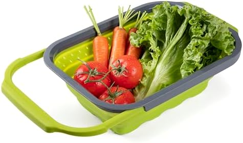 PrepSolutions Collapsible Silicone Over-the-Sink 6- Qt Colander