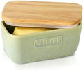 HVH Ceramic Butter Dish with Lid for Countertop, Airtight Butter