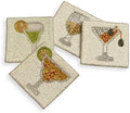 Folkulture Coasters Set of 4 for Drink, Coffee Bar Accessories, Table