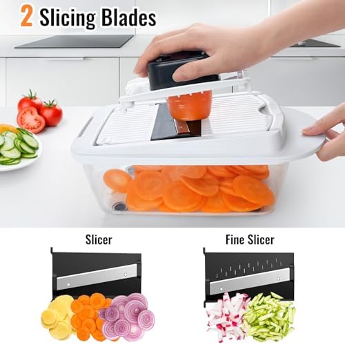 8-Blade Egg Slicer Chopper Grater Set, White