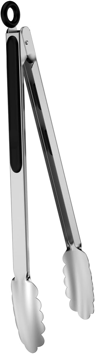 12-inch Stainless Steel Kitchen Tongs by Unknown