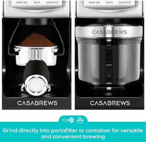CASABREWS Tornado Electric Conical Burr Coffee Grinder, LCD Display