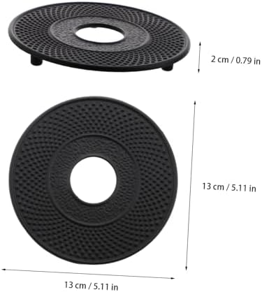 Zerodeko 2pcs Cast Iron Teapot Heat Pad Set Japanese Style