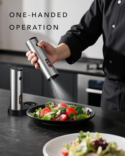 FORLIM Electric Salt and Pepper Grinder Set, Rechargeable