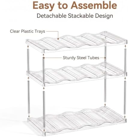 Opps Water Bottle Organizer for Cabinet - 3 Tier Stanley Cup Holder