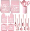 Pink Kitchen Accessories, 15-Pack