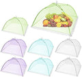 Pop-Up Mesh Screen Tent Umbrella, SPANLA 8 Pack Colored Food Cover Net by SPANLA