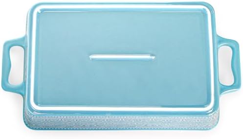 Hacaroa Set of 3 Ceramic Baking Dishes, Rectangular Bakeware with