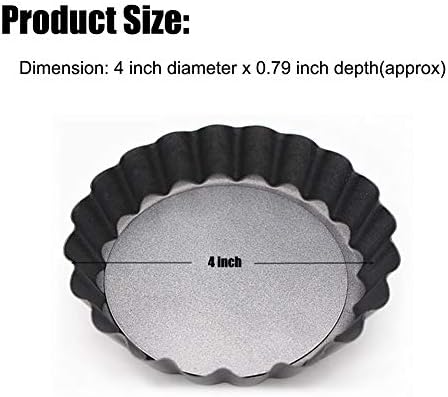 Quiche Pans,Mini tart Pan with Removable Bottom,Non Stick Small Pie