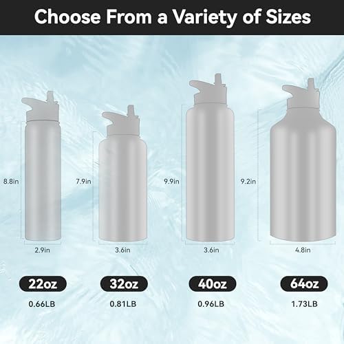 HASLE OUTFITTERS 32 oz Insulated Water Bottle Stainless Steel Double