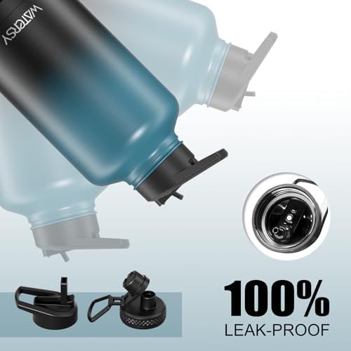64oz Insulated Water Bottle (Cold for 48 Hrs),BPA Free&Leak Proof,Half