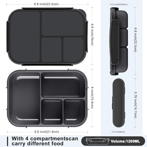 Amathley Lunch Box Kids,Bento Box Adult,Leakproof Lunch Containers for
