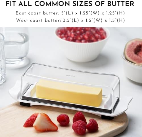 Butter Disher with Lid, IKOCO Butter Keeper Container for Refrigerator