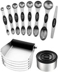 Spring Chef Stainless Steel Magnetic Measuring Spoons, Set of 8 with