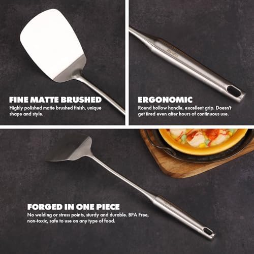 Small and Large Stainless Steel Cooking Spoon Set