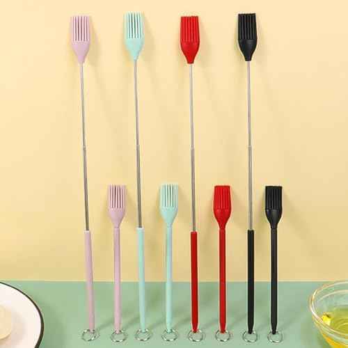 4pcs Silicone Pastry Brush Set, Barbecue Oil Basting Brush