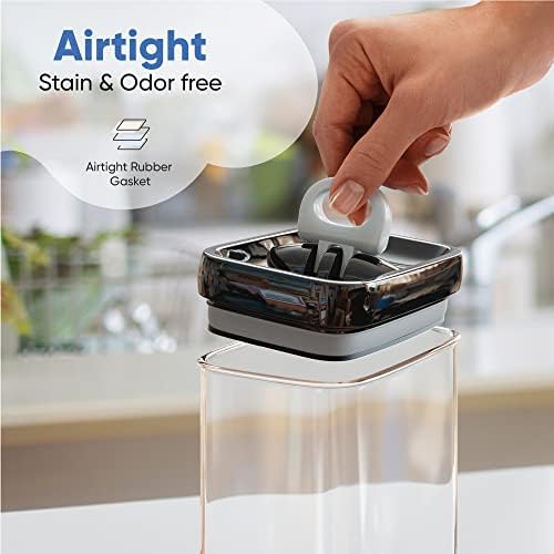 Chef's Path Airtight Food Storage Containers Set for Home Organization - 7 Piece Largest Flip Lock Set w/more Capacity - BPA Free Plastic Dry Food Storage Containers with Lids