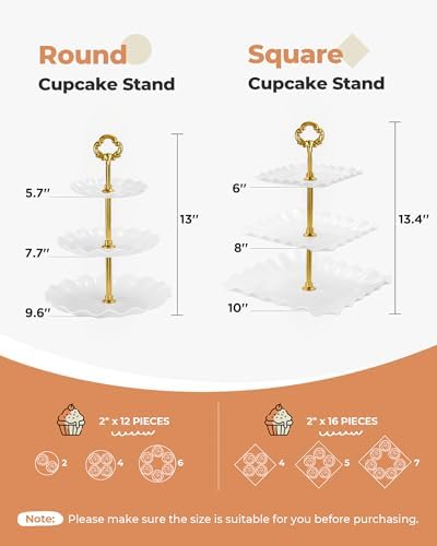 Kootek 10pcs Cupcake Stand Dessert Table Display Set Serving Tray for