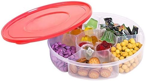 2 Pack - Candy and Nut Serving Container, Appetizer Tray with Lid, 6