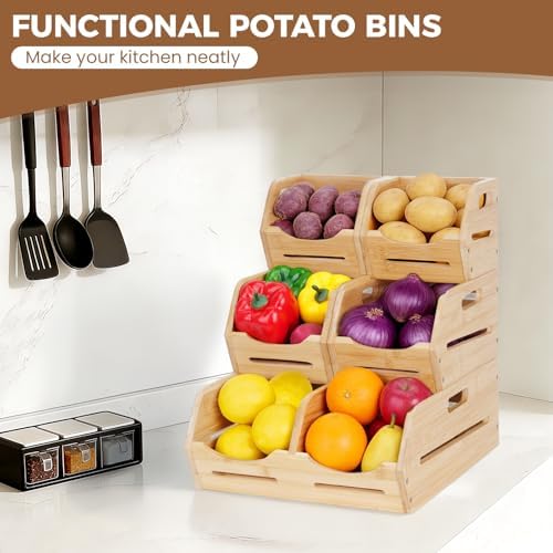 3-Tier Pantry Organizers and Storage Bins for Kitchen Countertop