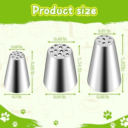 Suuker 3 Pieces Grass Piping Tips Set