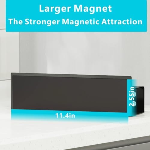 4 Pack Black Magnetic Spice Rack for Refrigerator