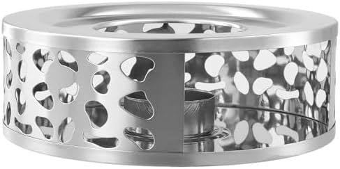 4PCS 430 Stainless Steel Teapot Warmer, Teapot Heater with Tealight