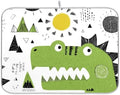 OTVEE Dinosaur Art Dish Drying Mat for Kitchen Counter Absorbent Heat