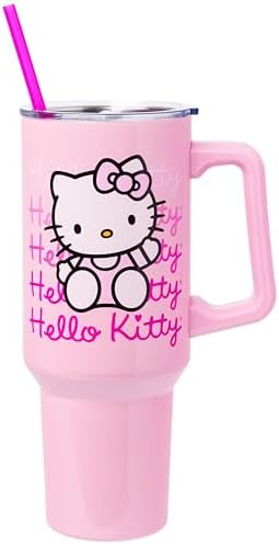 Silver Buffalo Sanrio Hello Kitty Waving, Stainless Steel Tumbler