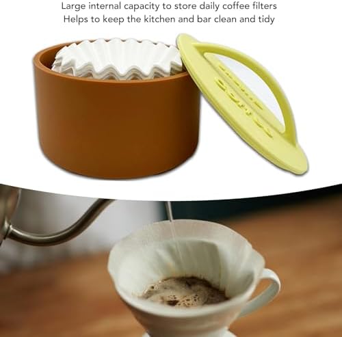 Coffee Filter Holder Reusable Coffee Filter Storage Container with Lid