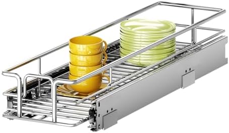 Pull Out Cabinet Organizer 51⁄2" W x 211⁄2" D, Heavy Duty Cabinet Pull