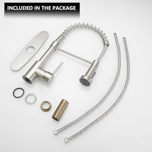 AIMADI Single-Handle Pull-Down Kitchen Faucet, Brushed Nickel