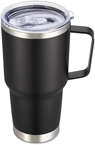 30 oz Stainless Steel Tumbler with Handle and Lid, 1 Pack