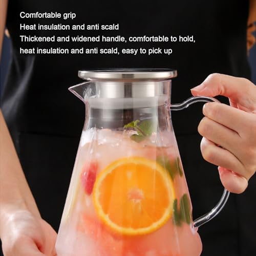 Glass Pitcher with Lid, Water Pitcher Filter Acrylic Pitchers for