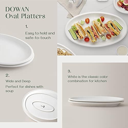 DOWAN 16" Serving Platters, Serving Platters for Wedding, Large Oval
