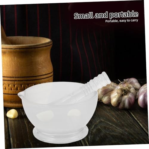 Glass Bowl with Pestle 75ml Set, Grinding Mixer for Laboratory Kitchen
